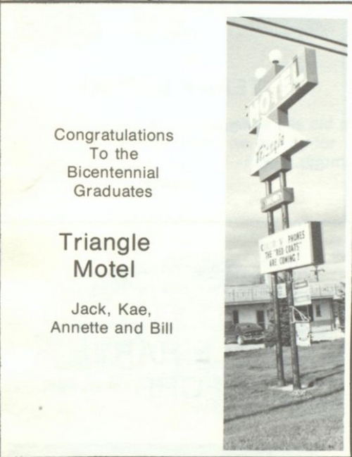 Bakers Triangle Motel (Casons Triangle Motel) - 1976 Grayling High